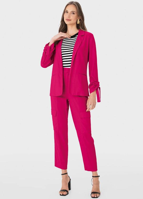 Malwee - Blazer Rosa Escuro Alfaiataria Viscolinho 2