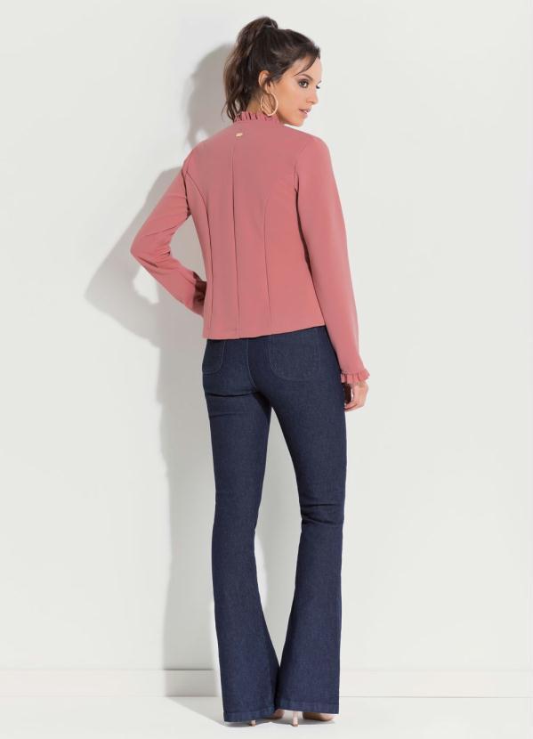 Quintess - Blazer Rosê Quintess com Babados 4