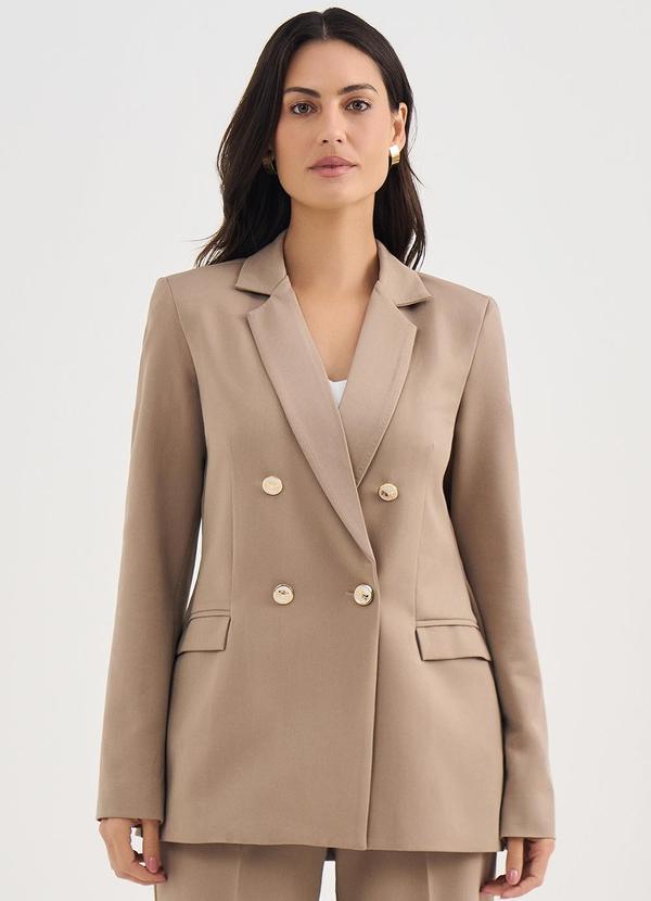 Principessa - Blazer Transpassado em Alfaiataria Fendi Adriene