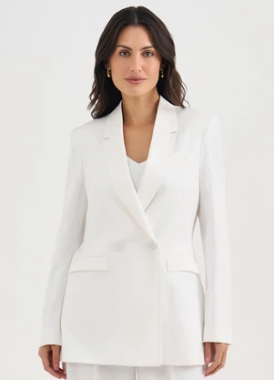 Principessa - Blazer Intermediário Transpassado Off White Valentine - PRINCIPESSA