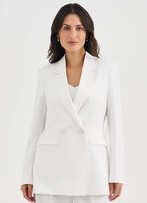 Principessa - Blazer Transpassado Off White Valentine