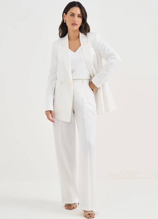 Principessa - Blazer Intermediário Transpassado Off White Valentine 5