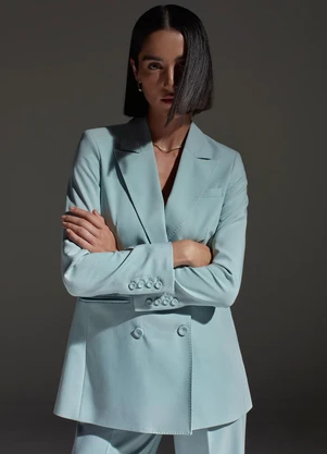 Principessa - Blazer Transpassado Verde Água Flayca - PRINCIPESSA