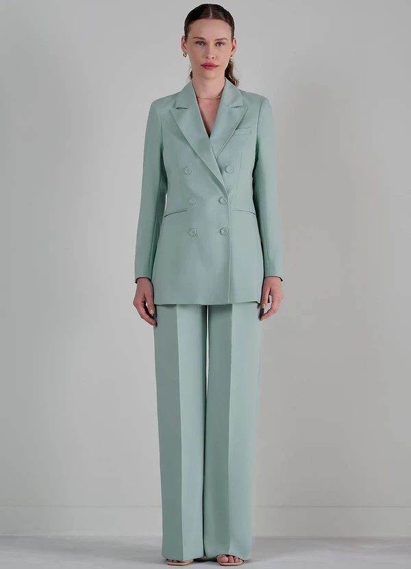 Principessa - Blazer Transpassado Verde Água Flayca 3