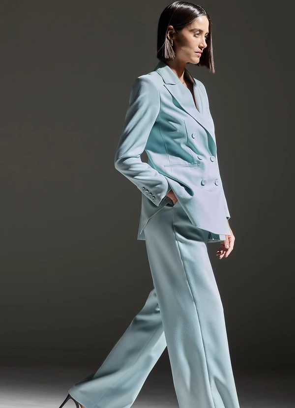 Principessa - Blazer Transpassado Verde Água Flayca 5