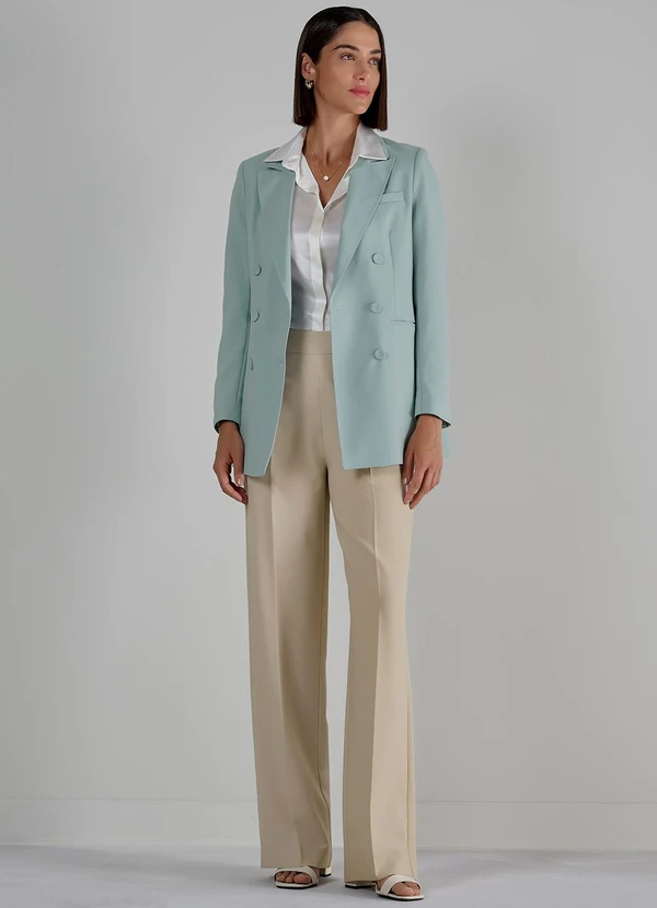 Principessa - Blazer Transpassado Verde Água Flayca 7