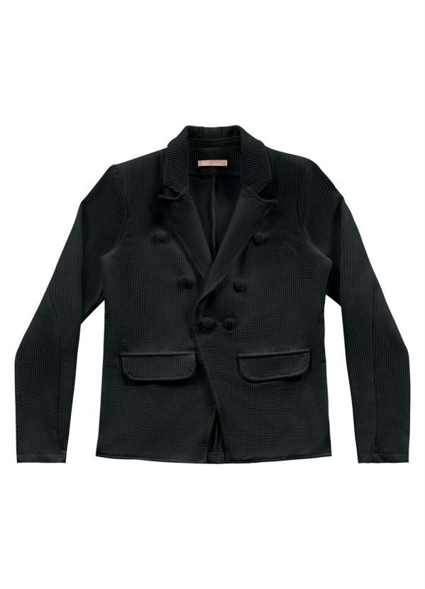 Angel - Blazer Veludo Cotele Preto