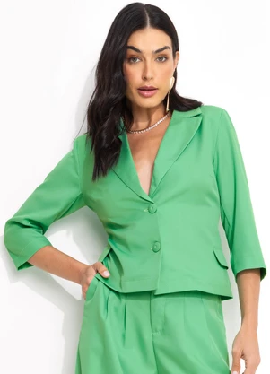 Quintess - Blazer Verde Claro em Alfaiataria - QUINTESS
