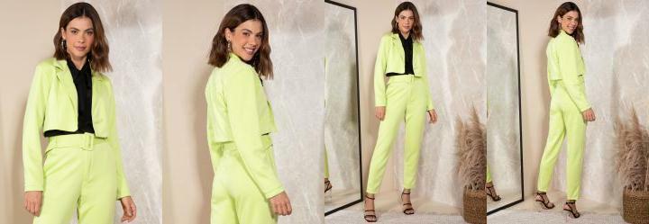Blazer Verde Lima em Alfaiataria