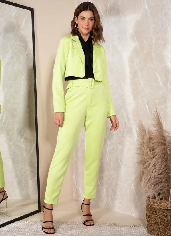 Quintess - Blazer Verde Lima em Alfaiataria 3