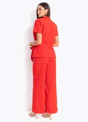 Quintess - Blazer Vermelho em Linho - QUINTESS
