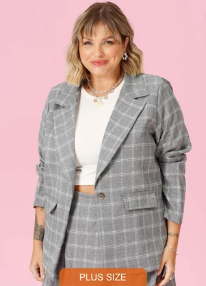 Outlet - Blazer Xandrez Antonia Xadrez - OUTLET