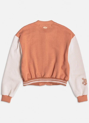 Authoria - Casaco College de Moletom Sport Chic Caramelo - AUTHORIA