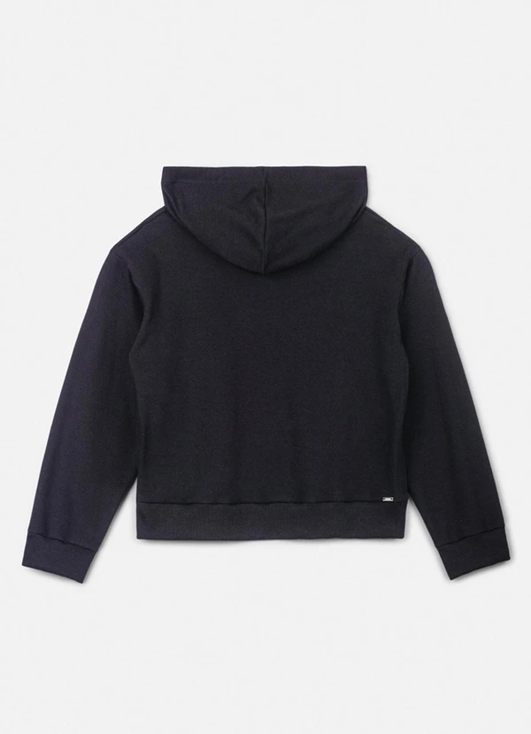 Authoria - Casaco de Moletom Preto com Bordado Preto 2