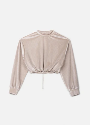 Authoria - Casaco de Veludo com Amarração Cru - AUTHORIA