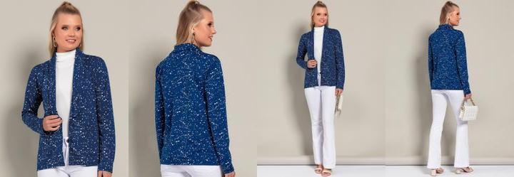 Casaco Efeito Textura em Malha