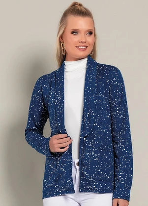 Moda Pop - Casaco Efeito Textura em Malha - MODA POP