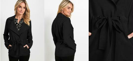 Casaco Preto em Crepe Plano