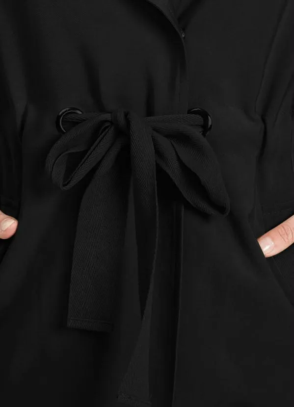 bonprix - Casaco Preto em Crepe Plano 3