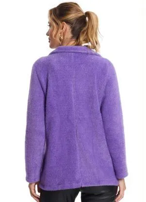 Endless - Casaco Twed Favo Feminino Roxo - ENDLESS