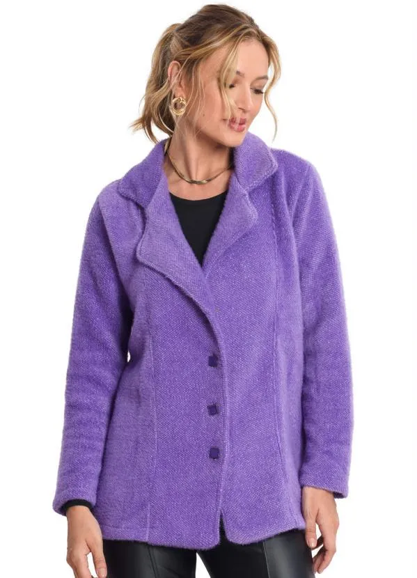 Endless - Casaco Twed Favo Feminino Roxo