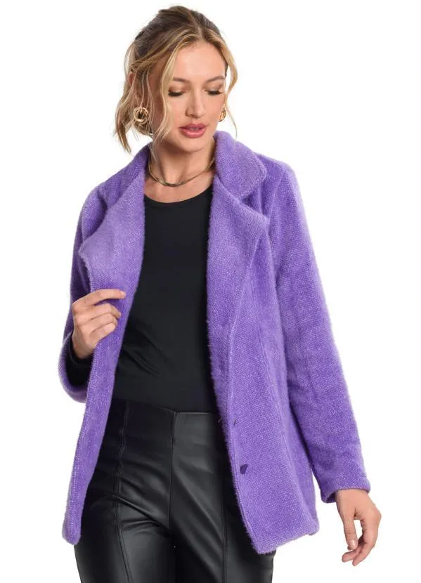 Endless - Casaco Twed Favo Feminino Roxo 3