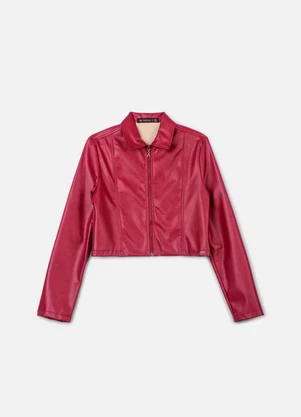 Authoria - Jaqueta Fake Leather Bordô Bordo - AUTHORIA