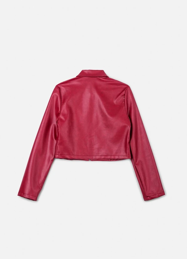 Authoria - Jaqueta Fake Leather Bordô Bordo 2