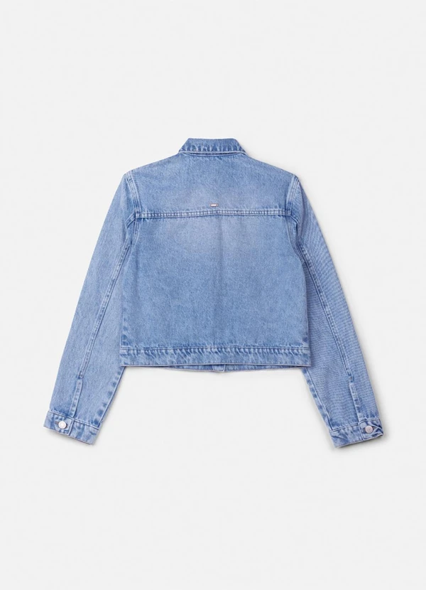 Authoria - Jaqueta Jeans Azul com Strass Azul 2