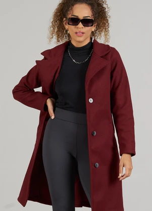Soft Bonni - Trench Coat Adulto Feminino Polar Vermelho - SOFT BONNI