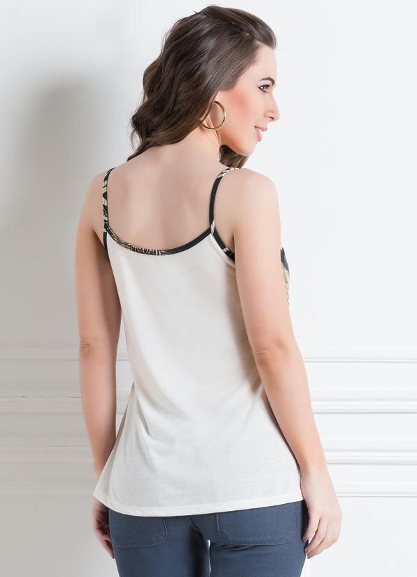 Outlet - Blusa de Alça Floral Escuro 2