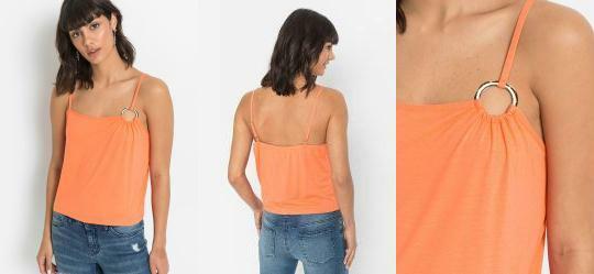 Blusa Ala com Argola Laranja