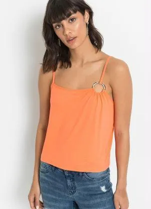 bonprix - Blusa Alça com Argola Laranja - BONPRIX