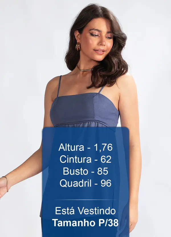 Maria Filó - Blusa Alça em ViscolinhoAzul 5
