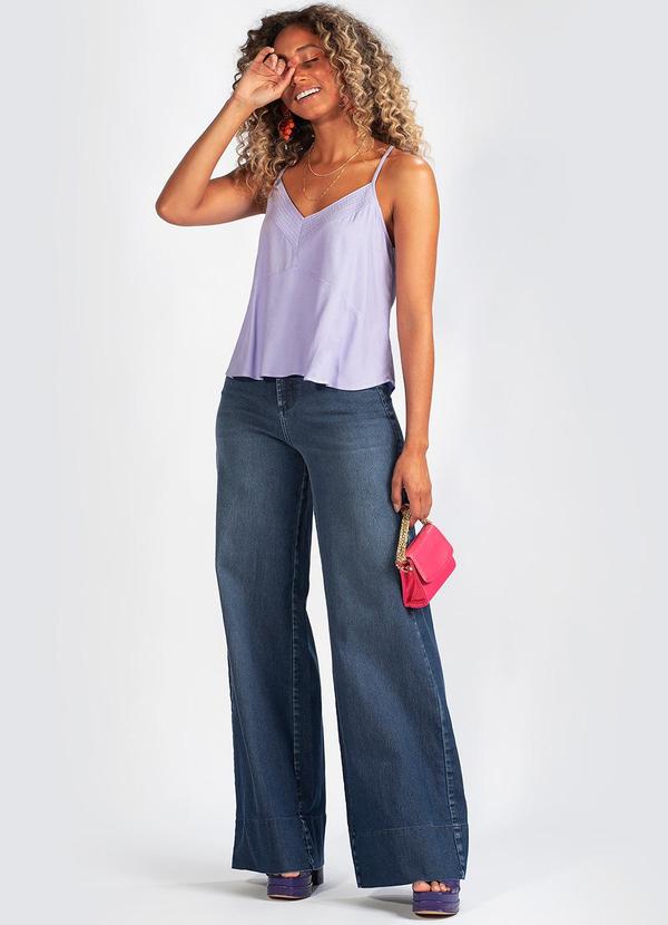 Colcci - Blusa Alça em Viscose Lilás 3