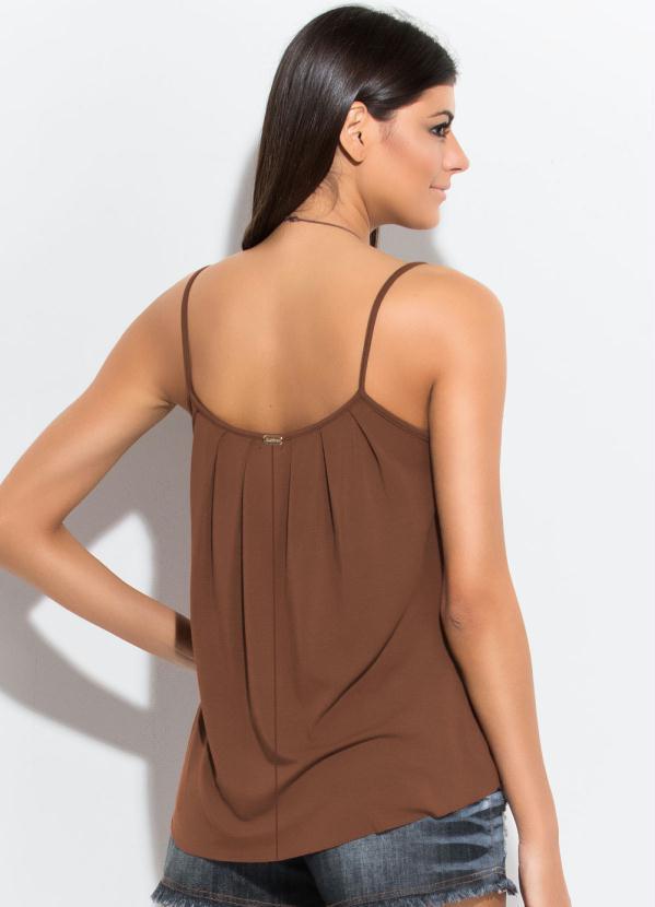 Quintess - Blusa Alça Marrom Escuro 2