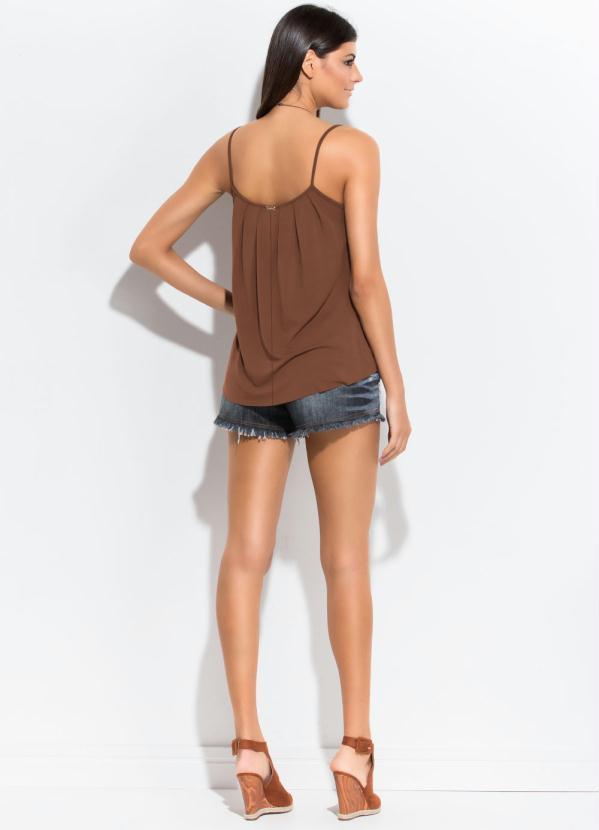 Quintess - Blusa Alça Marrom Escuro 4