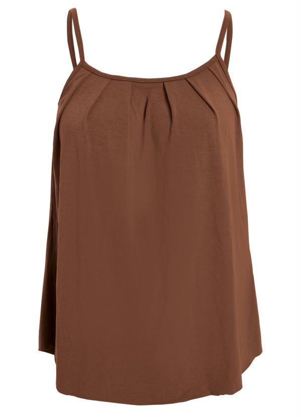 Quintess - Blusa Alça Marrom Escuro 5