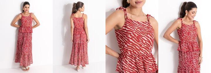 Blusa Animal Print em Malha Plissada