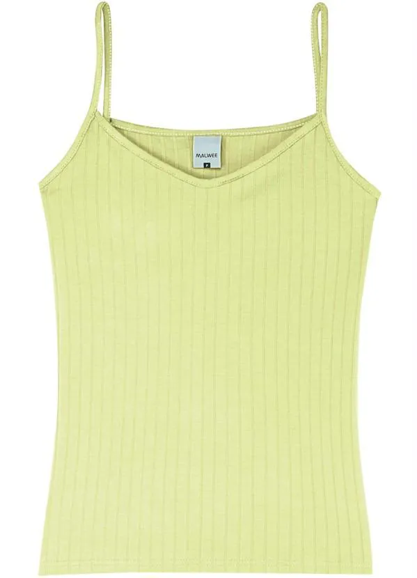 Malwee - Blusa Areia Canelada Decote V