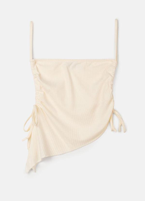 Choyee - Blusa Assimétrica com Alças Bege 4