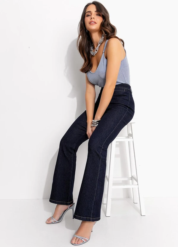 Quintess - Blusa Azul Bebê em Malha Plissada 6