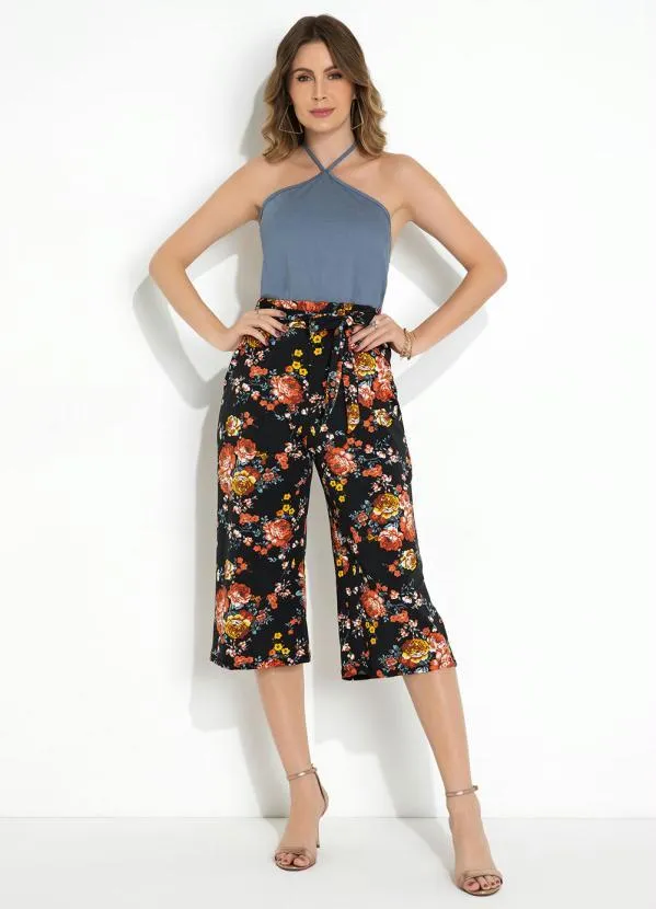 Moda Pop - Blusa Azul Claro com Alças e Frente Única 4