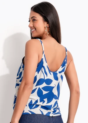 Quintess - Blusa Azul em Malha de Viscose - QUINTESS