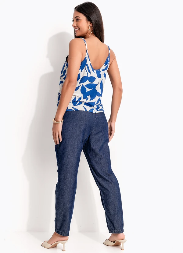 Quintess - Blusa Azul em Malha de Viscose 5