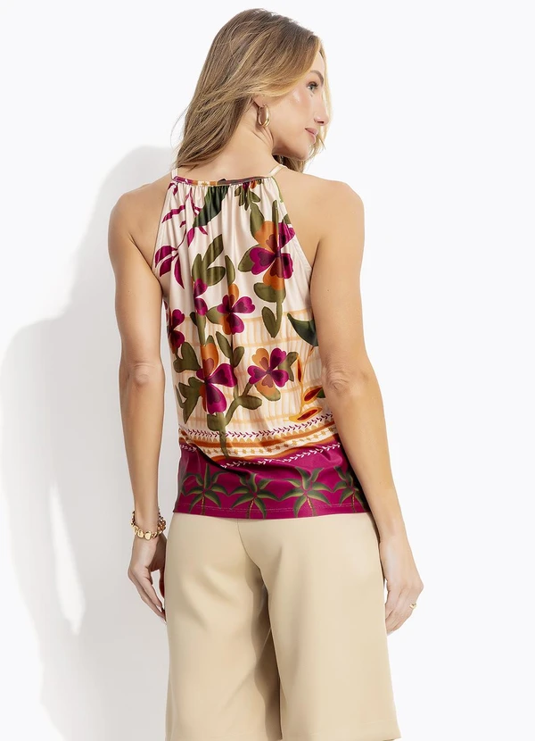 Quintess - Blusa Barrado Tropical em Malha Fria 5