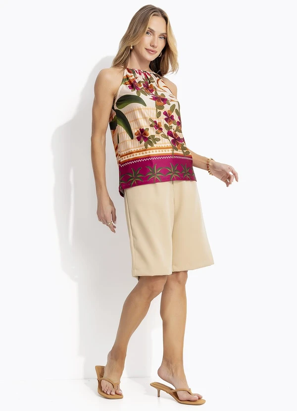 Quintess - Blusa Barrado Tropical em Malha Fria 6