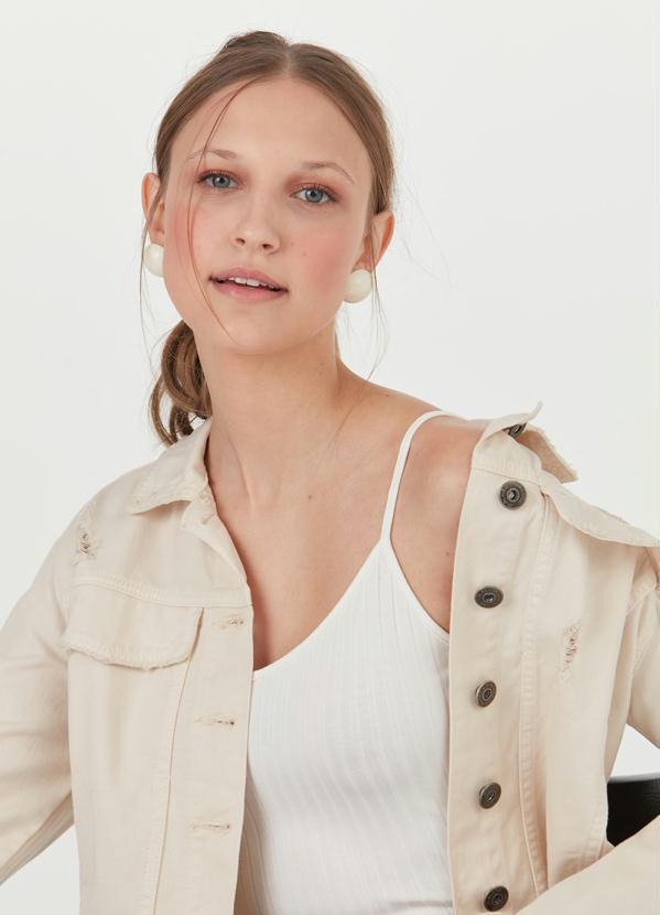 Malwee - Blusa Básica de Malha Canelada Off White 4