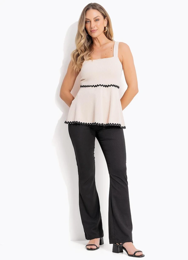 Quintess - Blusa Bege em Malha Anarruga 6