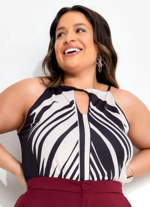 Quintess - Blusa Bege em Malha Fria - QUINTESS